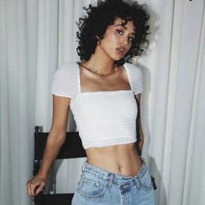 Princess Polly White Crop